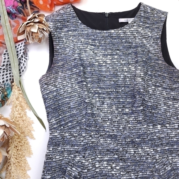 Diane Von Furstenberg Grey Tweed  Dress 2 - Picture 2 of 13